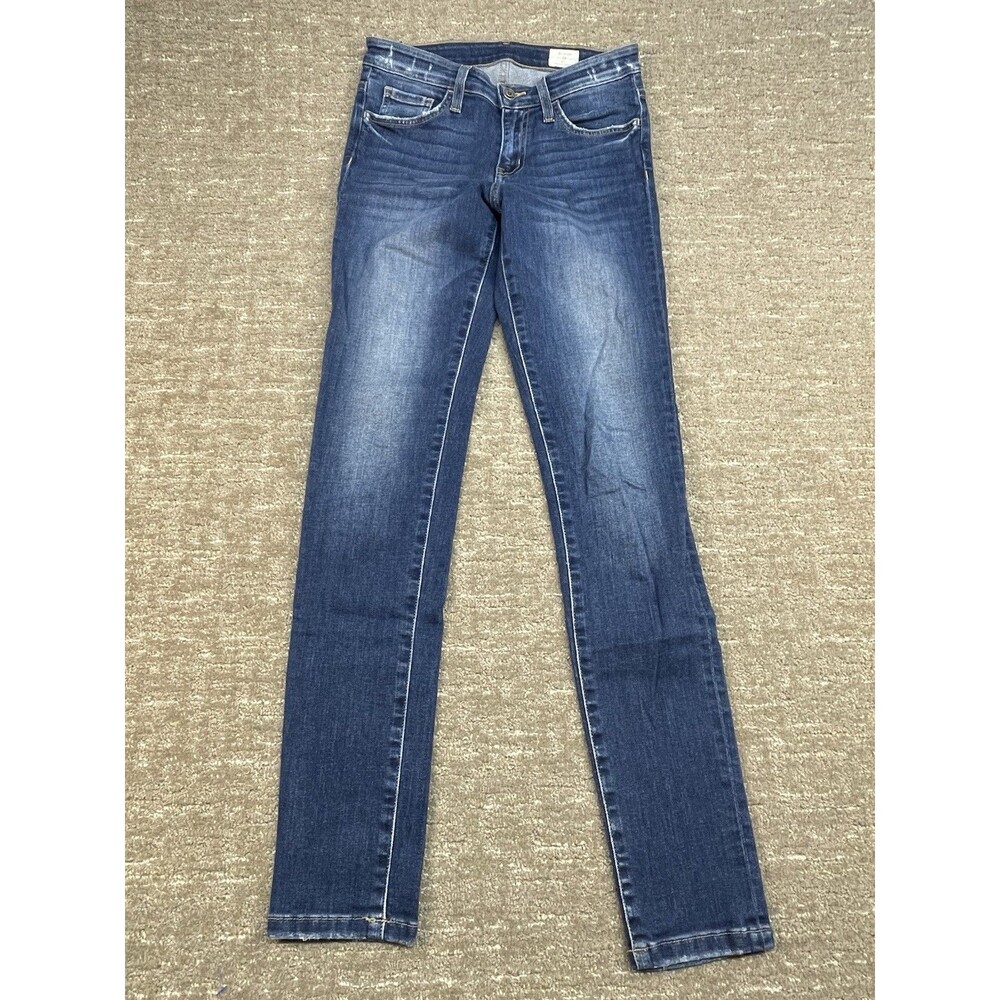 Bridge by Gly Mid Rise Ankle Skinny Jeans Blue 25 Stretch Buckle Women’s